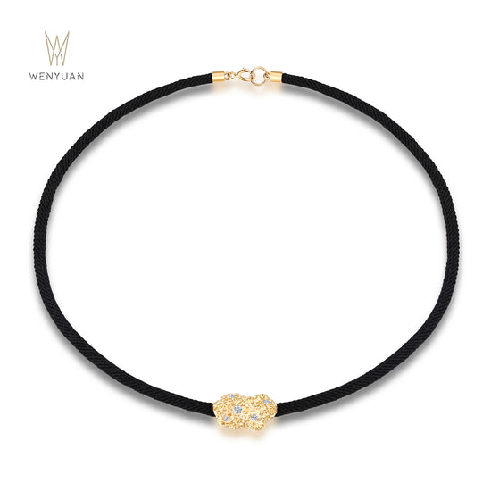 Gold Mine Series 18K Gold Diamond Pendant