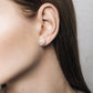 Star&Moon18K Gold Diamond Earrings