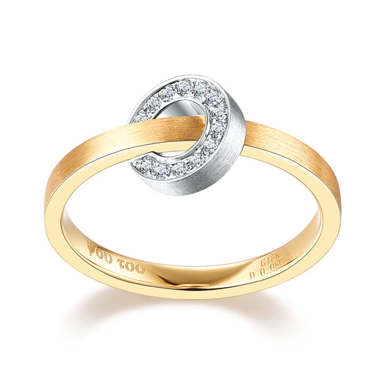 Heart Clear Series 18K Gold Diamond Ring