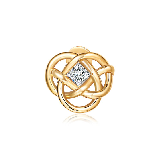 K Gold Diamond Stud Earrings