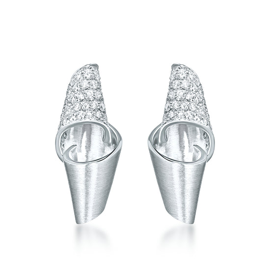 Conch Series 18K Gold Diamond Earrings